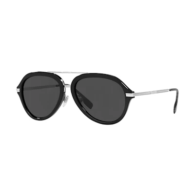Burberry Fashion Alloy Frame Irregular Shape Sunglasses - Black. BE4377300187