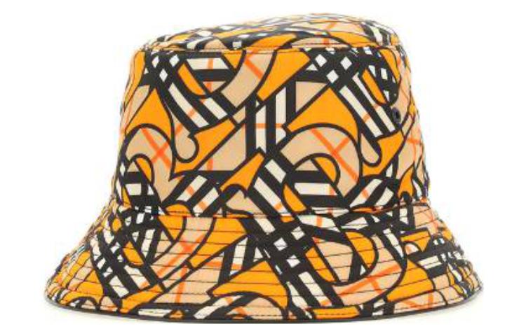 Burberry  Fashion Alphabet Print Nylon Bucket Hat Yellow/Black. 8056546136547A7739