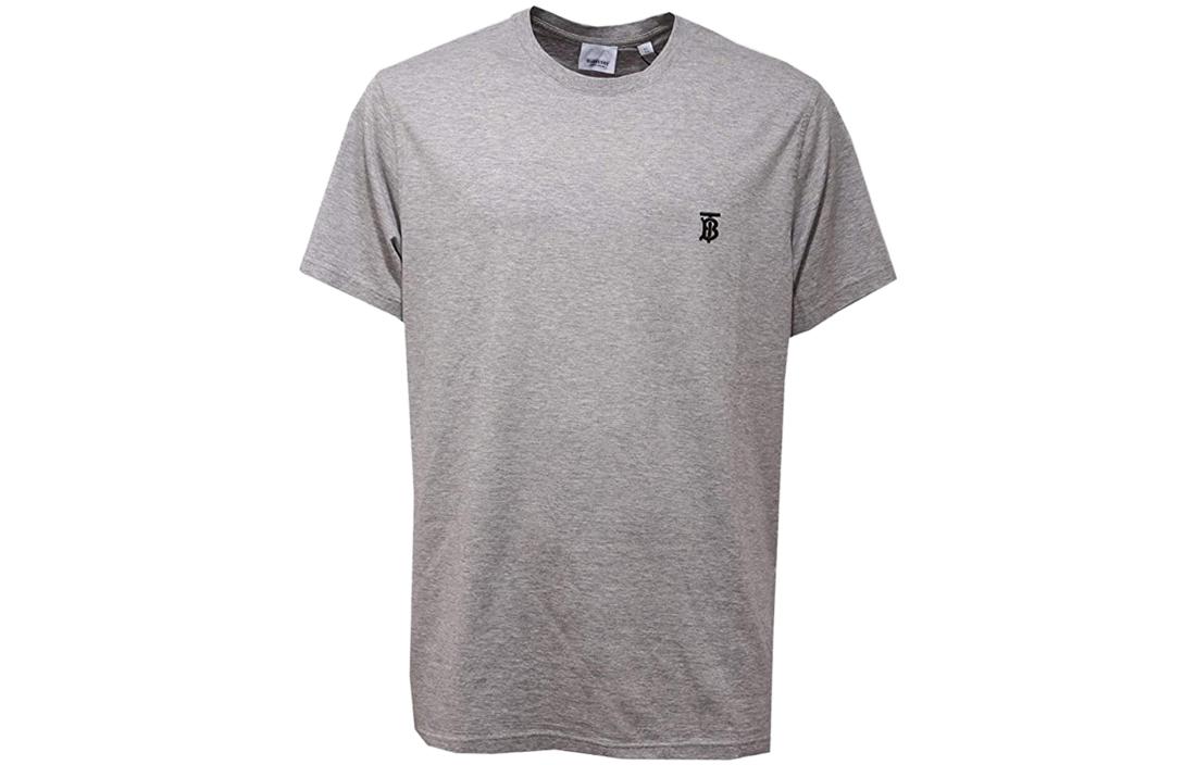 Order 博柏利灰色修身圆领标志印花T恤。 8014023