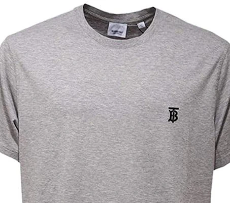 博柏利灰色修身圆领标志印花T恤。 8014023 Shop 博柏利灰色修身圆领标志印花T恤。 8014023