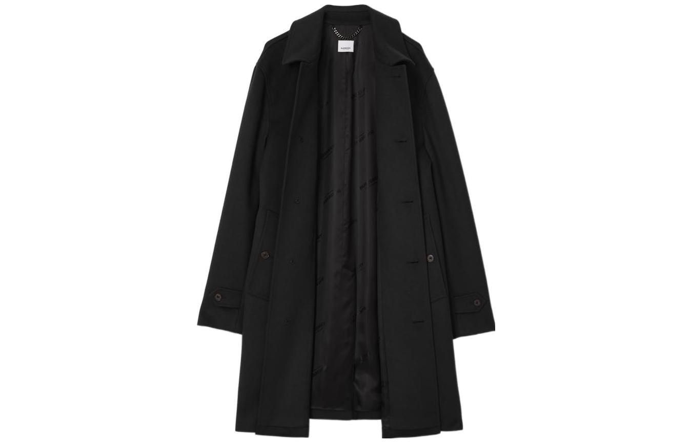 Burberry  FW22 Solid Color Single-Breasted Long Coat Black 80581311 圖 2