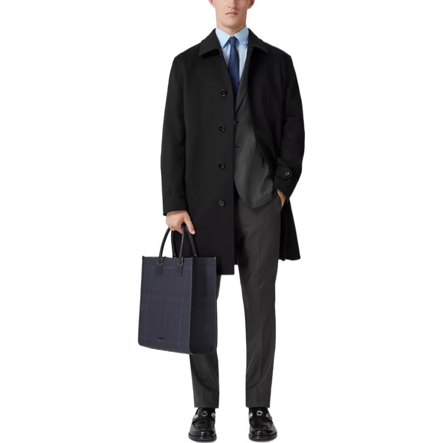 Burberry  FW22 Solid Color Single-Breasted Long Coat Black 80581311 圖 3