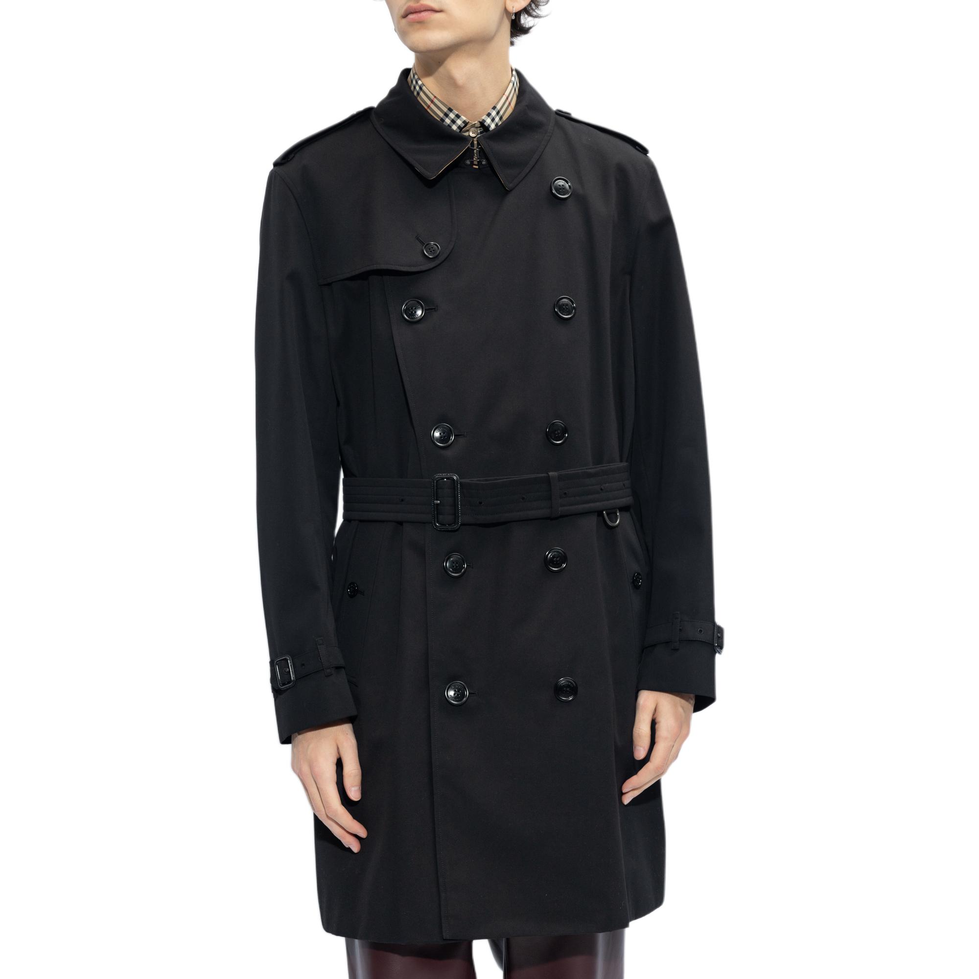 Burberry  FW23 Black Double-Breasted Mid-Length Coat 80793861 圖 3