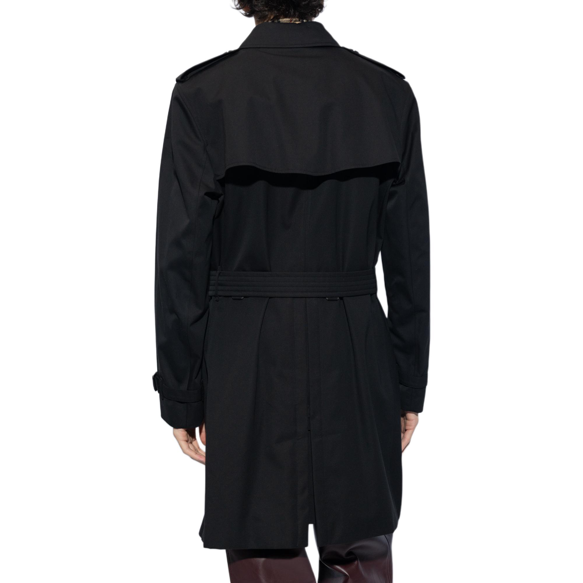 Burberry  FW23 Black Double-Breasted Mid-Length Coat 80793861 圖 4
