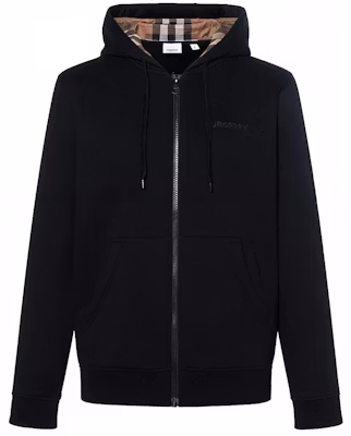 バーバリー FW24 刺繍ロゴ ブラックフーディー. 80843761 Buy バーバリー FW24 刺繍ロゴ ブラックフーディー. 80843761