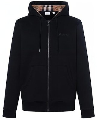 バーバリー FW24 刺繍ロゴ ブラックフーディー. 80843761 Order バーバリー FW24 刺繍ロゴ ブラックフーディー. 80843761