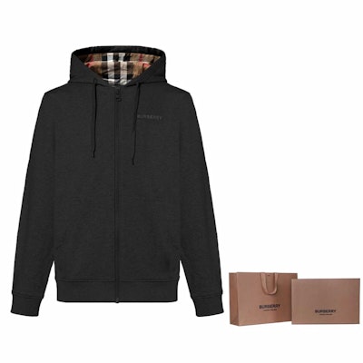 バーバリー FW24 刺繍ロゴ ブラックフーディー. 80843761 Details for バーバリー FW24 刺繍ロゴ ブラックフーディー. 80843761