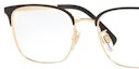 Shop Burberry Gold Metal Browline Optical Glasses with Logo Detailing. 1338DVISTA