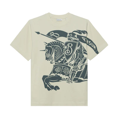 Burberry Graphic Print Crew Neck Short Sleeve T-Shirt Plaster White 80942621