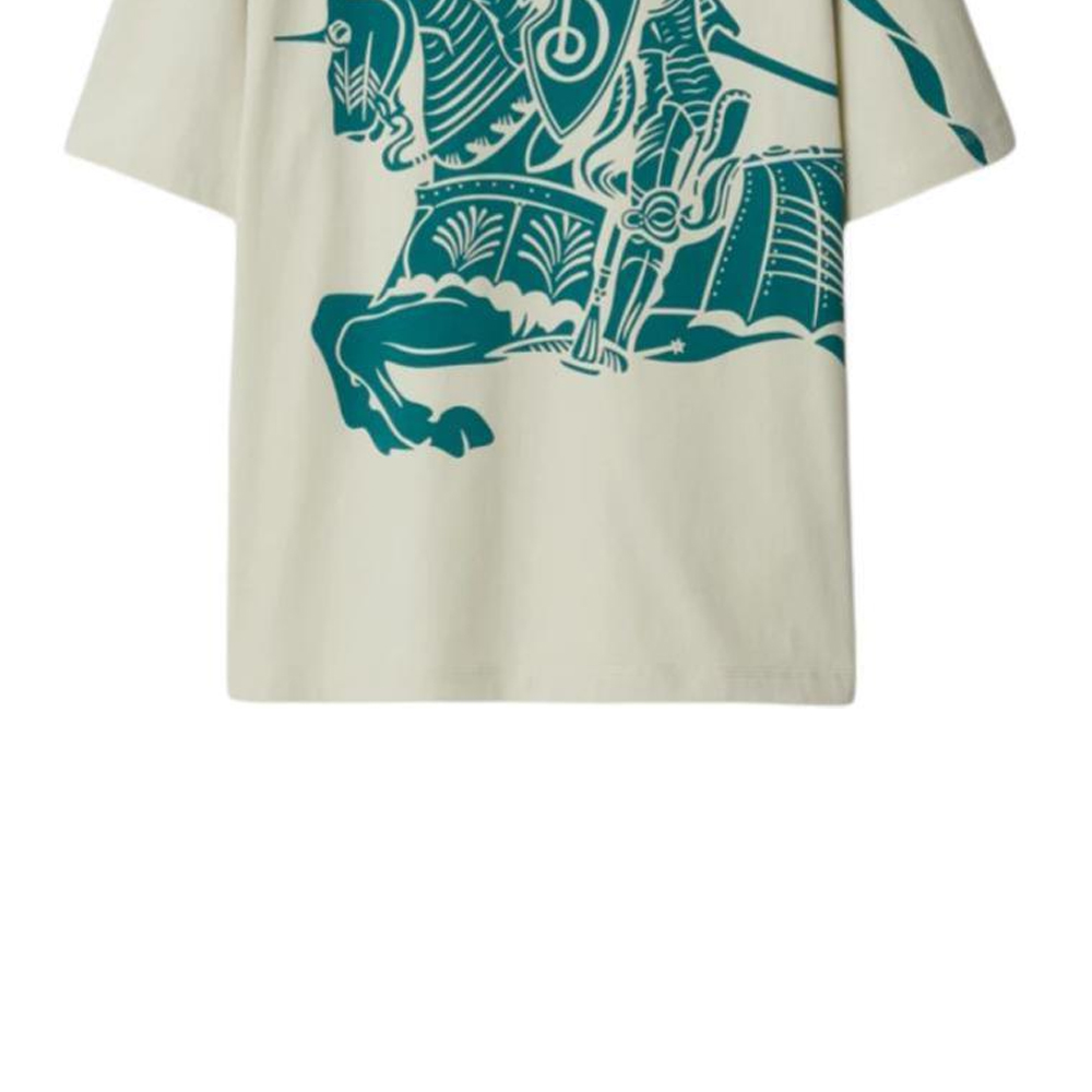 Cheap Burberry  Graphic Print Crew Neck Short Sleeve T-Shirt Plaster White 80942621