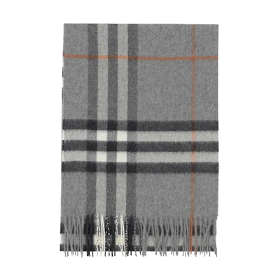 Burberry Gray Checkered Wool Scarf 80778811