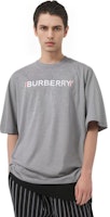 バーバリー グレー レタープリント コットン オーバーサイズ Tシャツ 80530121 Details for バーバリー グレー レタープリント コットン オーバーサイズ Tシャツ 80530121