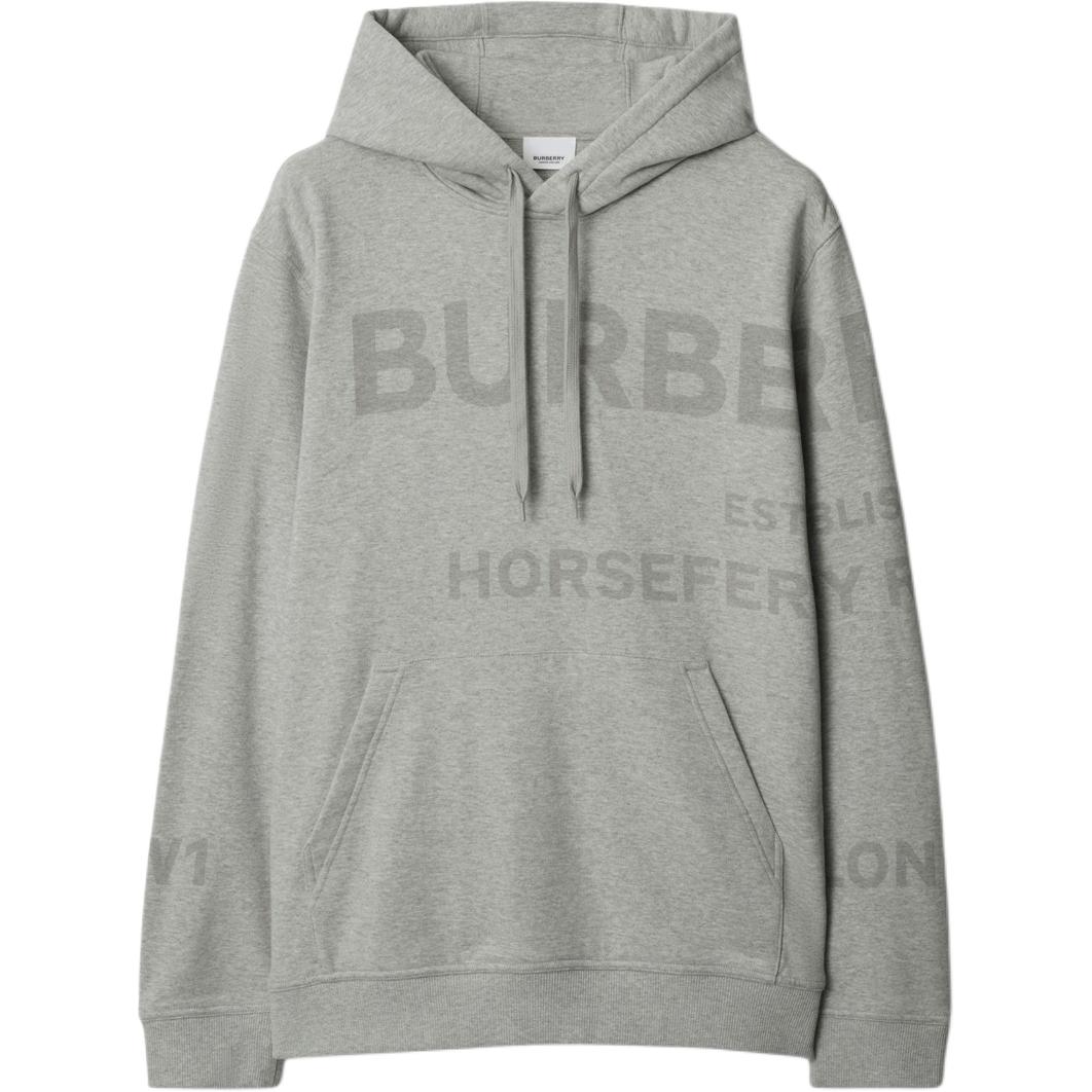 Burberry  Gray Letter Print Pullover Hoodie Long Sleeve Sweater. 80843351 圖 2