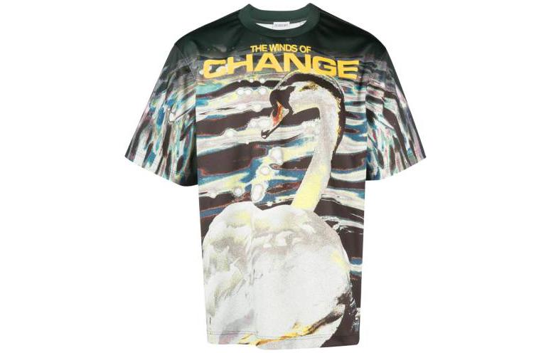 Burberry  Gray Swan Alphabet Print Crew Neck T-Shirt. 80778731 圖 2