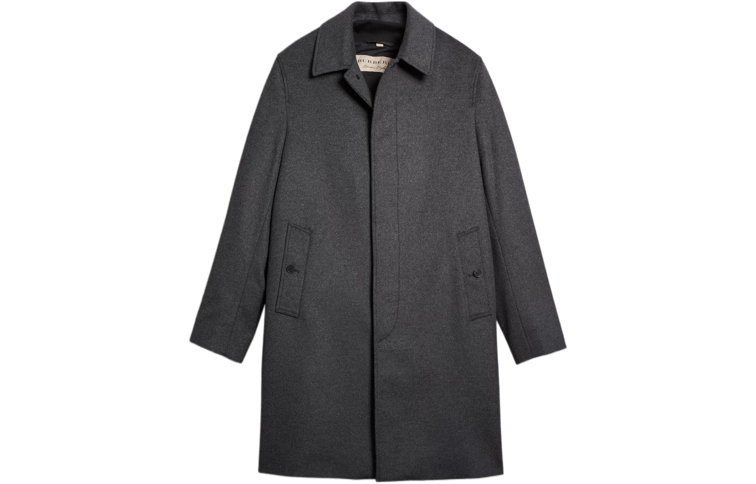 Burberry  Gray Wool Blend Mid-Length Coat with Detachable Vest. 40653951 圖 2