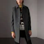 Lookbook Burberry Gray Wool Blend Mid-Length Coat with Detachable Vest. 40653951