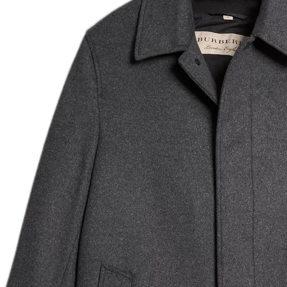 Burberry  Gray Wool Blend Mid-Length Coat with Detachable Vest. 40653951 圖 7