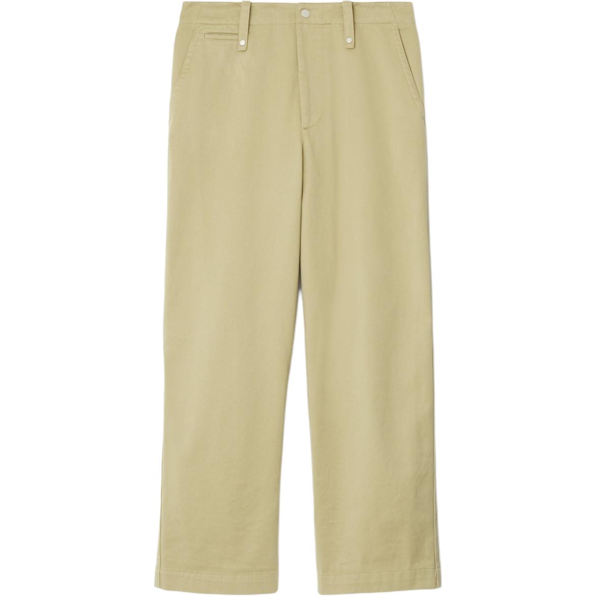 Burberry  Green Casual Loose Fit Pants with Solid Zippered Pockets 80788761