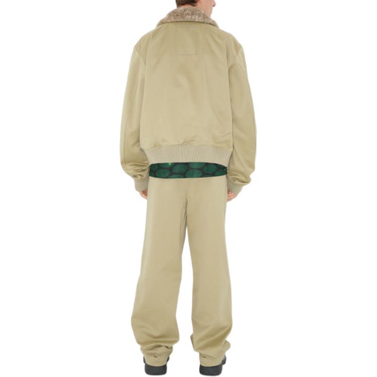 Purchase Burberry Celana Hijau Casual Loose Fit dengan Kantong Resleting Solid 80788761