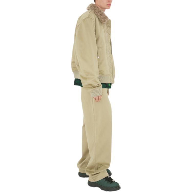 Details for Burberry Celana Hijau Casual Loose Fit dengan Kantong Resleting Solid 80788761