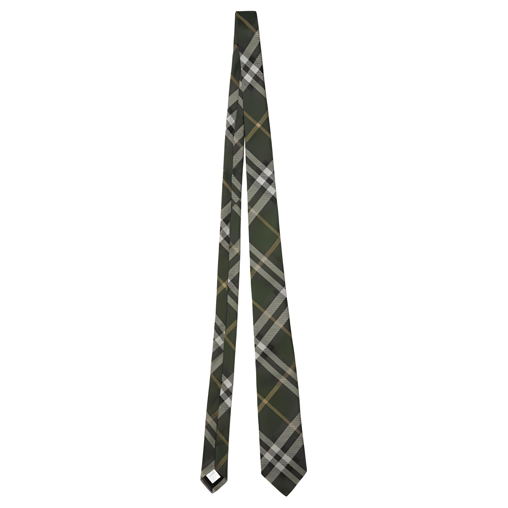 Burberry  Green Check Pattern Tie 80915441