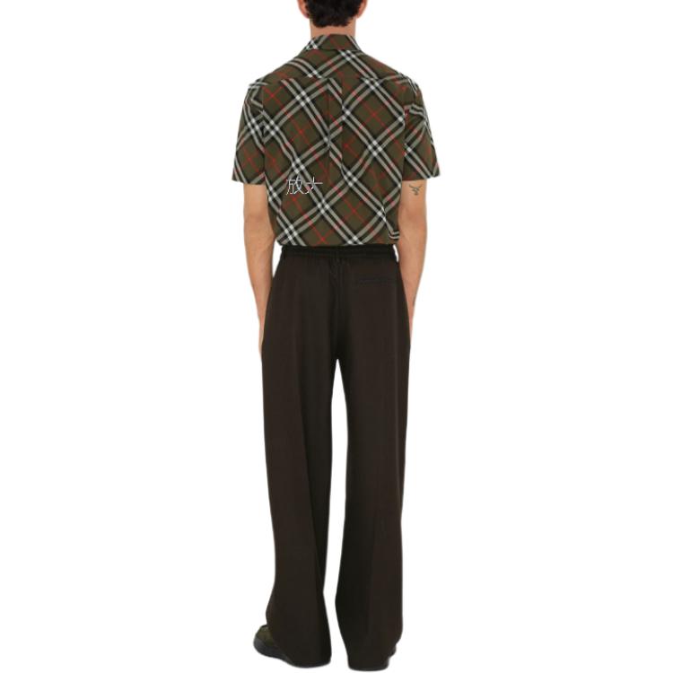 Burberry  Green Check Short-Sleeve Button-Up Shirt. 80953241 圖 4