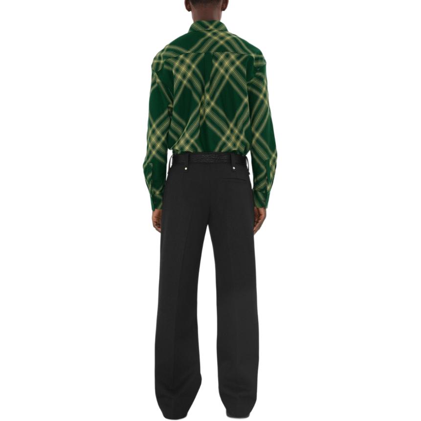 Purchase Burberry  Green Checkered Button-Up Cashmere Sweater. 80825001