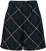 Burberry Green Checkered Casual Shorts with Zip Pocket. 80903001 Burberry Green Checkered Casual Shorts with Zip Pocket. 80903001