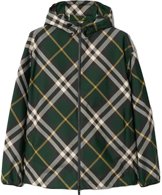 버버리 그린 체크 후드 집업 캐주얼 자켓. 80818951 Buy 버버리 그린 체크 후드 집업 캐주얼 자켓. 80818951