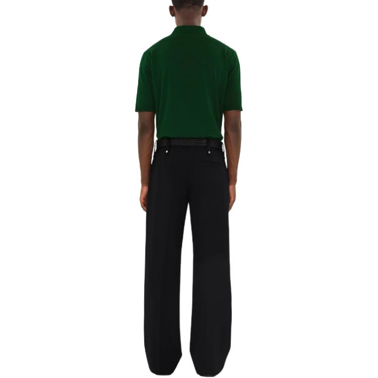 Details for Burberry 綠色撞色菱形格紋針織POLO衫 80831931