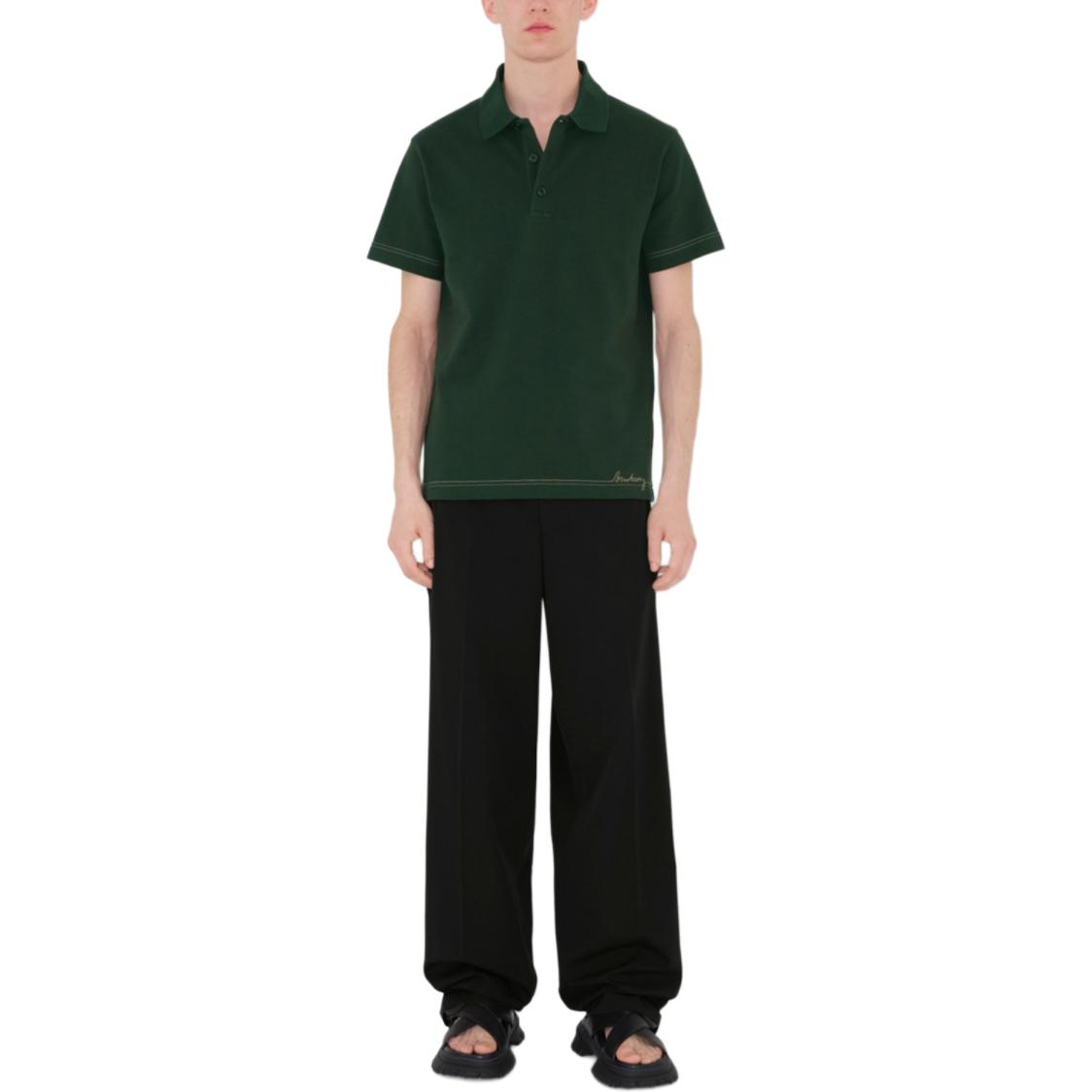 Lookbook Burberry Polo Verde Algodón - Manga Corta Color Sólido Corte Clásico. 80904901