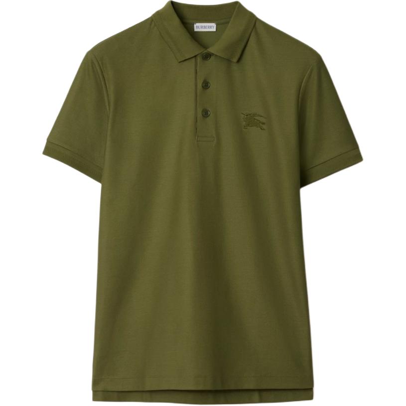 Burberry  Green Embroidered Pullover Straight-Cut Polo Shirt. 80991641 圖 2