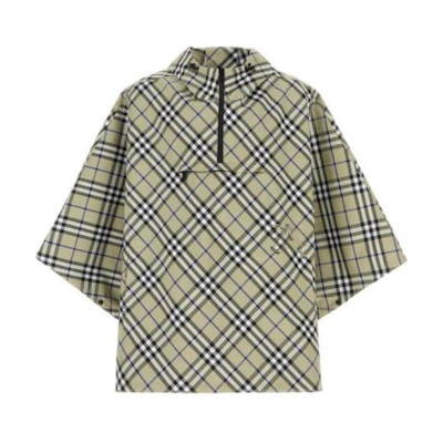 Burberry Green Embroidered Striped Hooded Pullover Jacket. 80957091