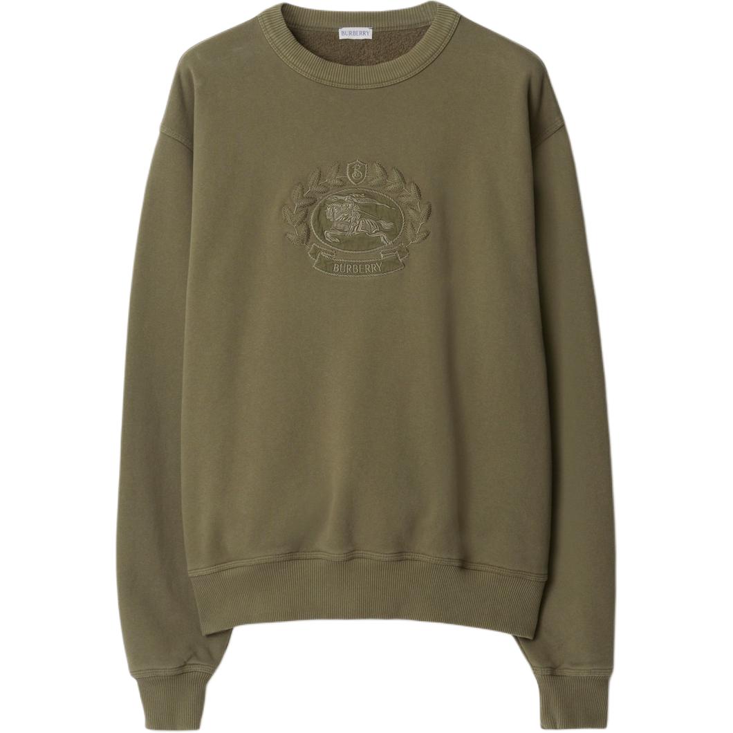 Order 버버리 그린 나이트 자수 크루넥 오버사이즈 스웨트셔츠. 80936031