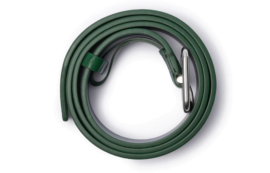 Lookbook Burberry  Green Leather Belt with B-shaped Pin Buckle, 3.5cm Wide. 80774881