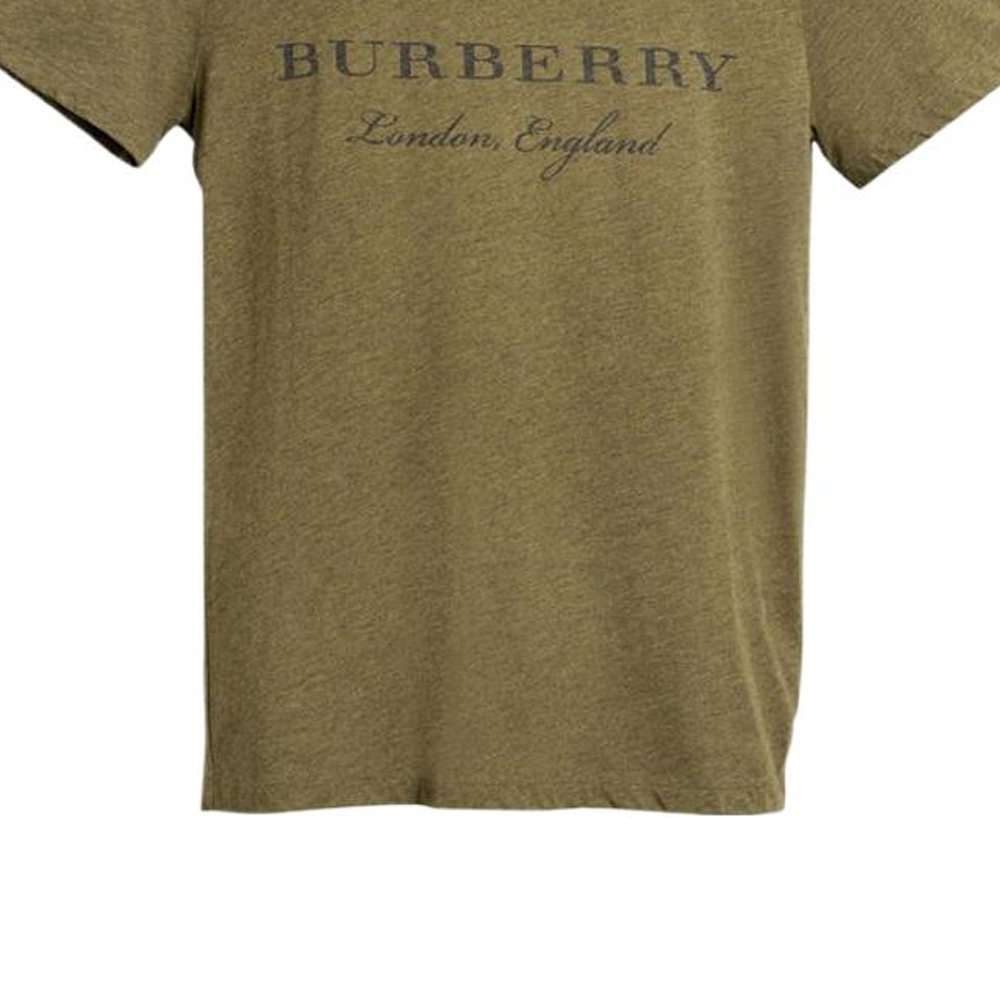 Burberry  Green Letter Logo Print Crew Neck Short Sleeve T-Shirt. 40601241 圖 7