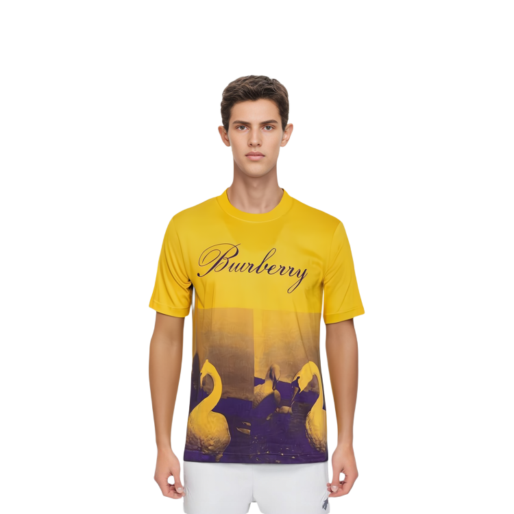 Burberry  Green Logo Crewneck Slim Fit Short Sleeve T-Shirt 80778741 圖 4