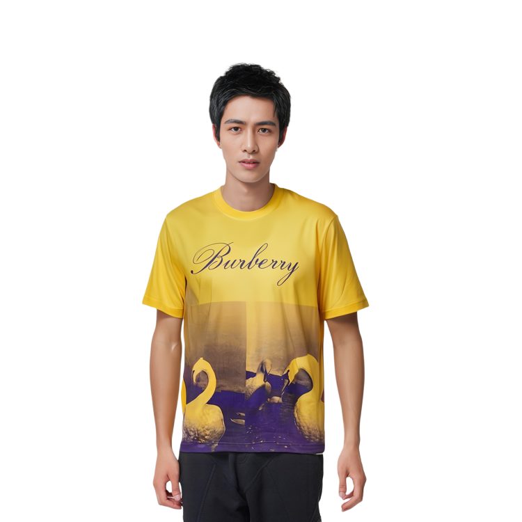 Burberry  Green Logo Crewneck Slim Fit Short Sleeve T-Shirt 80778741 圖 5