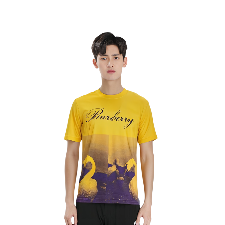 Burberry  Green Logo Crewneck Slim Fit Short Sleeve T-Shirt 80778741 圖 6