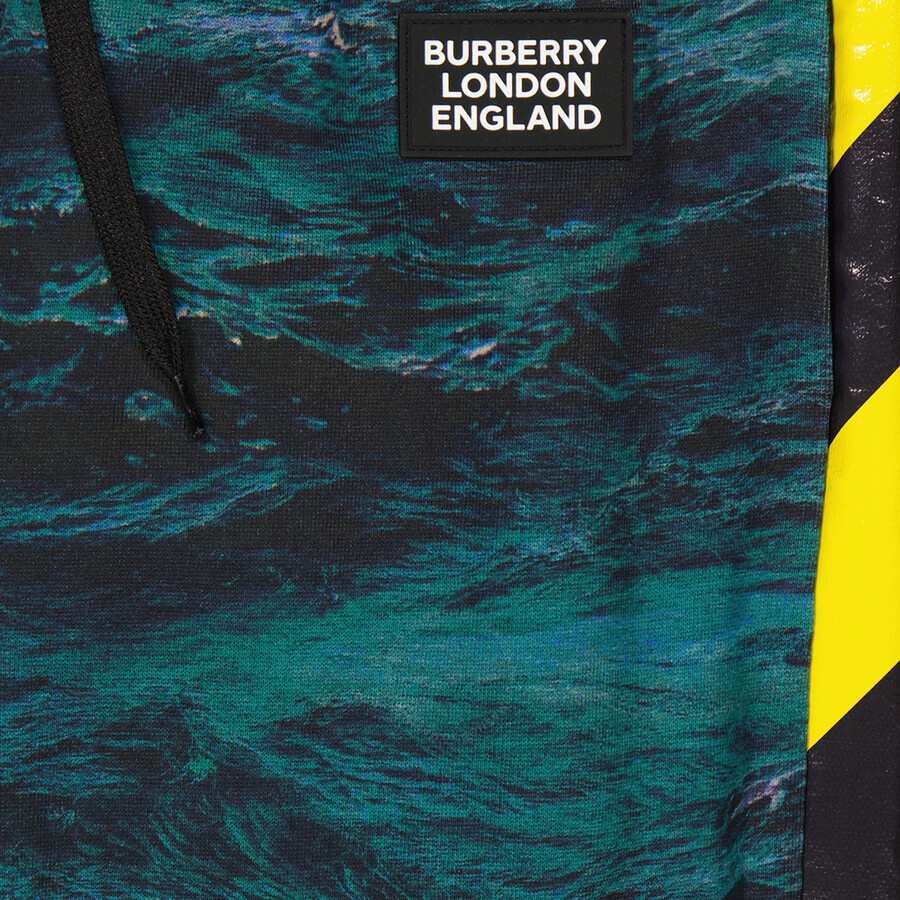 Cheap Pantalones Jogger Verdes de Mármol de Burberry con Diseño de Cinturón Mid-Waist. 8024608