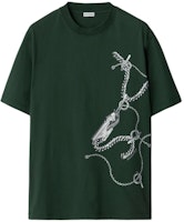 Burberry Kaos Hijau Longgar Cetak Crew Neck 80895781 Order Burberry Kaos Hijau Longgar Cetak Crew Neck 80895781