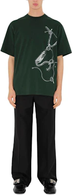 Burberry Green Printed Loose Fit Crew Neck T-Shirt 80895781 Shop Burberry Green Printed Loose Fit Crew Neck T-Shirt 80895781