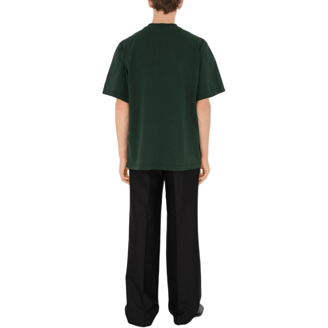 Purchase Burberry Kaos Hijau Longgar Cetak Crew Neck 80895781