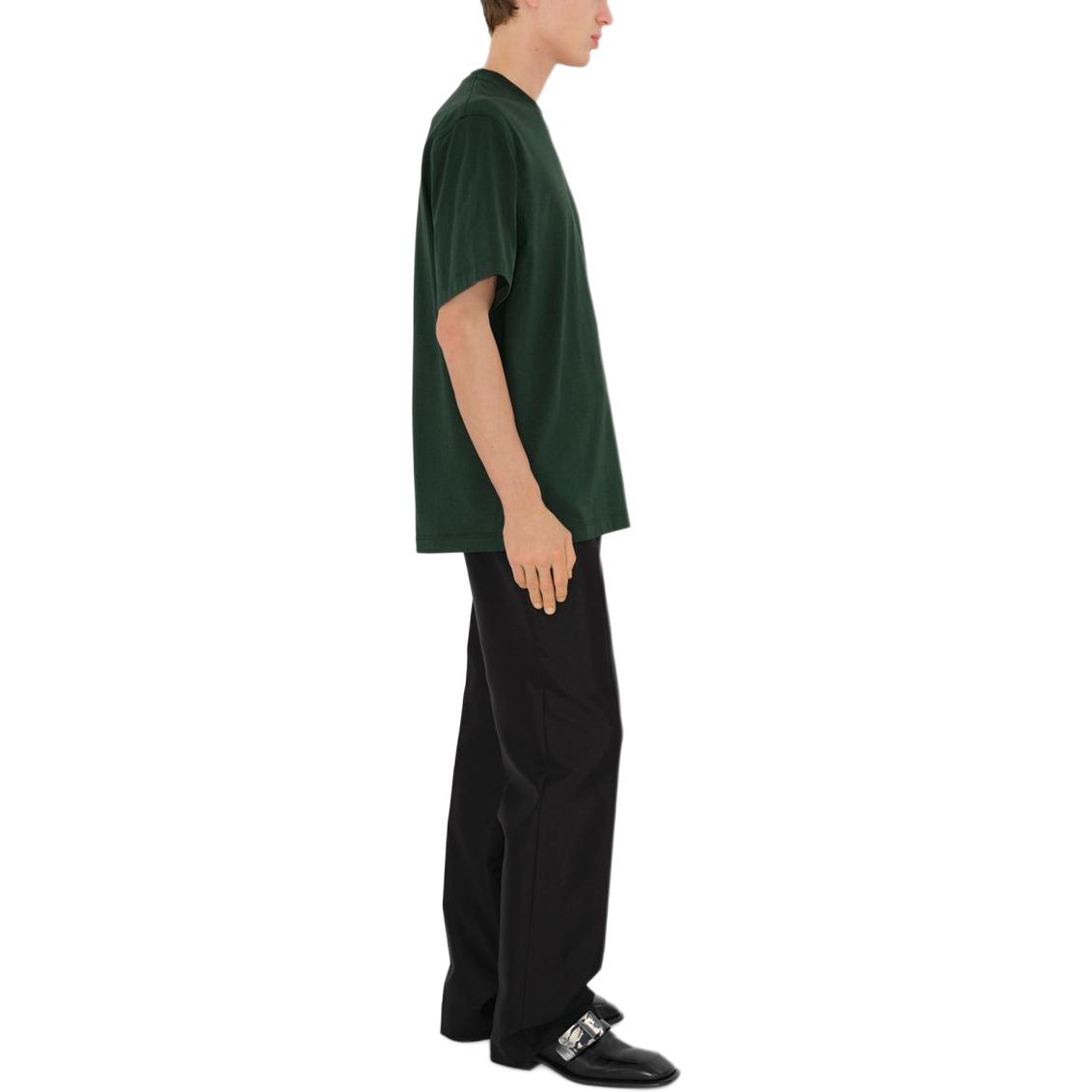 Details for Burberry Kaos Hijau Longgar Cetak Crew Neck 80895781