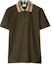 Buy Burberry Green Short Sleeve T-Shirt with Check Button Design. 80959231