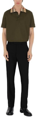 Burberry Green Short Sleeve T-Shirt with Check Button Design. 80959231 Shop Burberry Green Short Sleeve T-Shirt with Check Button Design. 80959231