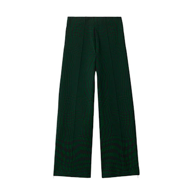 Burberry Green Striped Elastic Waist Straight Knit Track Pants 80811541