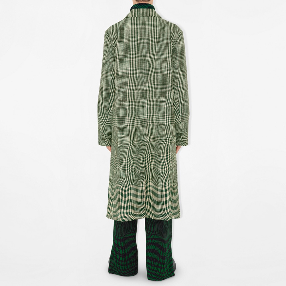 Purchase Burberry 綠色條紋彈性腰直筒針織運動長褲 80811541