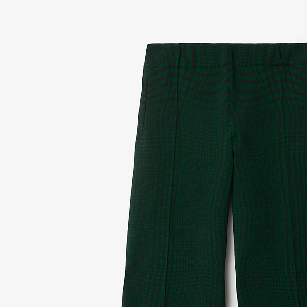 Cheap Burberry 綠色條紋彈性腰直筒針織運動長褲 80811541