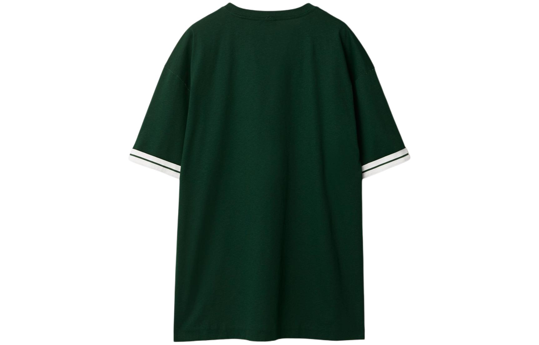 Lookbook Burberry Kaos Hijau Garis Cotton Crewneck Lengan Pendek. 80813011